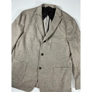 Kroon Mayer Beige Wool Cashmere Blend Soft Coat Blazer Jacket Size 44R
